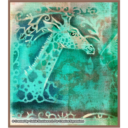 Gabarit Girafe Douce Pink Ink Designs 20,32 cm x 20,32 cm