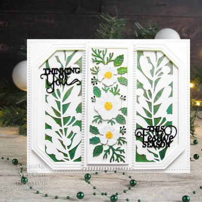 Matrices de découpe Creative Expressions Sue Wilson Festive Christmas Rose Floral Panels