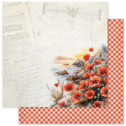 Collection de papiers Pavots de base 30x30 cm 34644