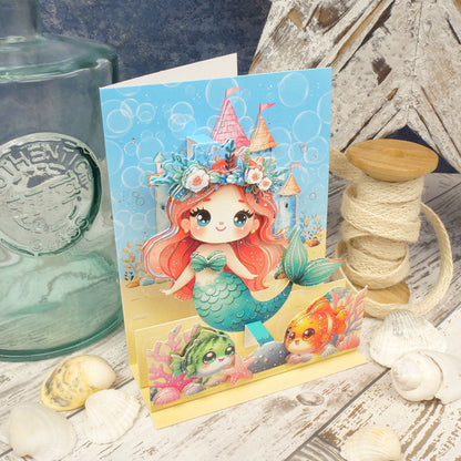 Pop-Up Stepper Card - Mermaid Kingdom