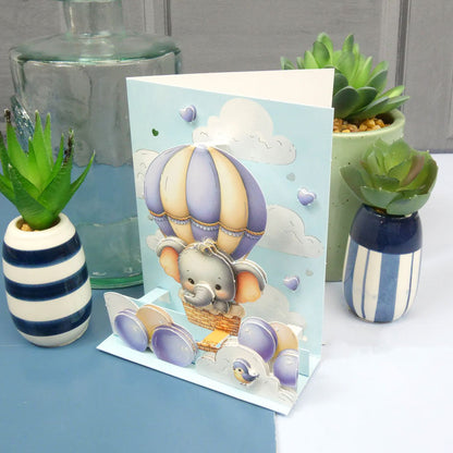 Carte pop-up à marches - Bonjour petit ange