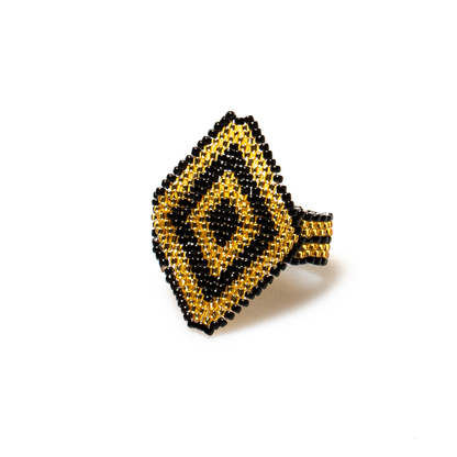 Beaded Aztec Style Ring