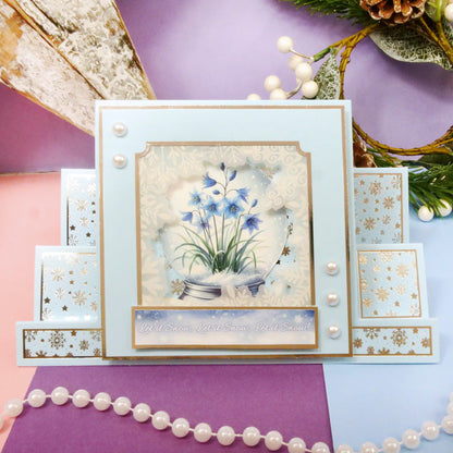 Festive Square Pocket Pad Apertures - Stunning Silver
