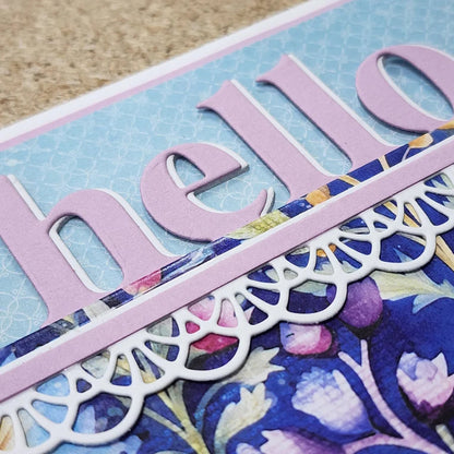 Matrices de coupe en métal "Hello Border Word" 31959