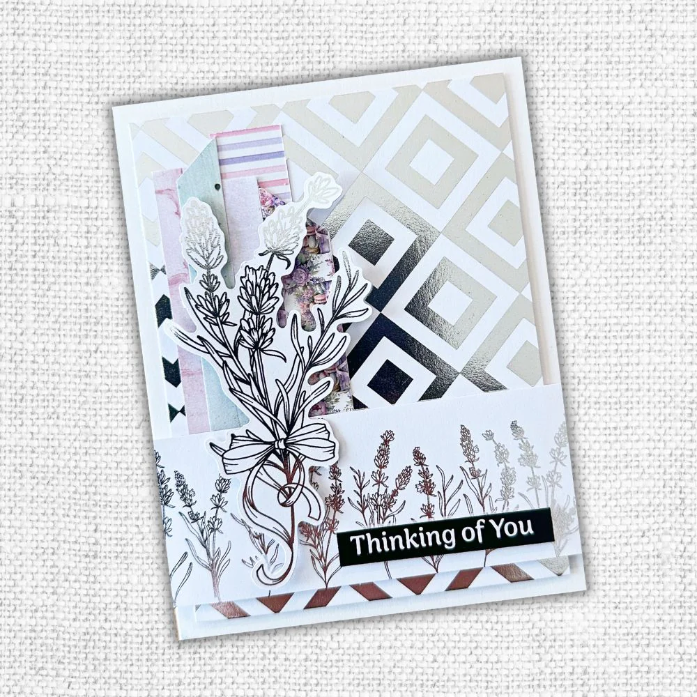Lavender & Roses - Silver Foil Die Cuts 32274