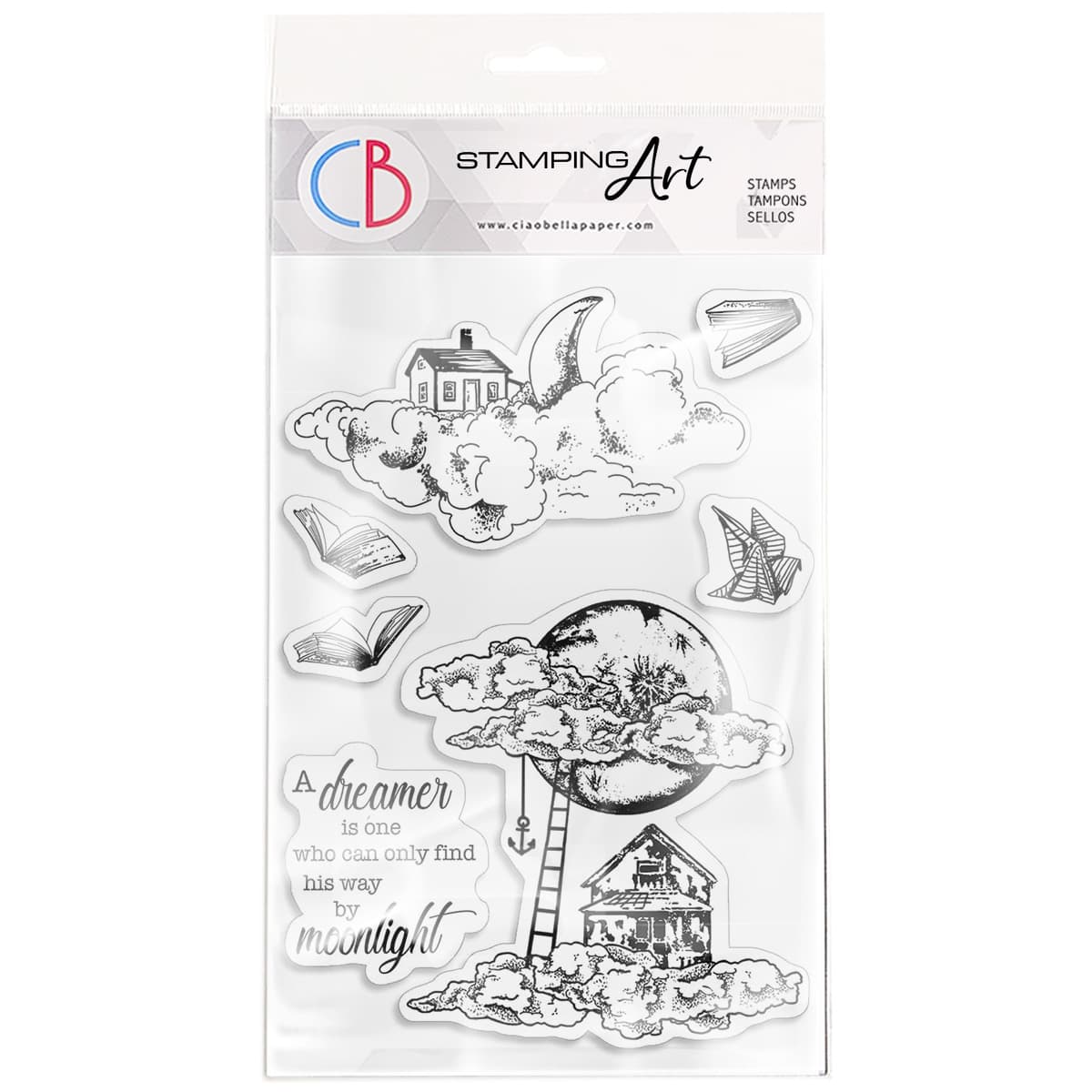 Ciao Bella Tampons Transparents 4"x6" Clair de Lune
