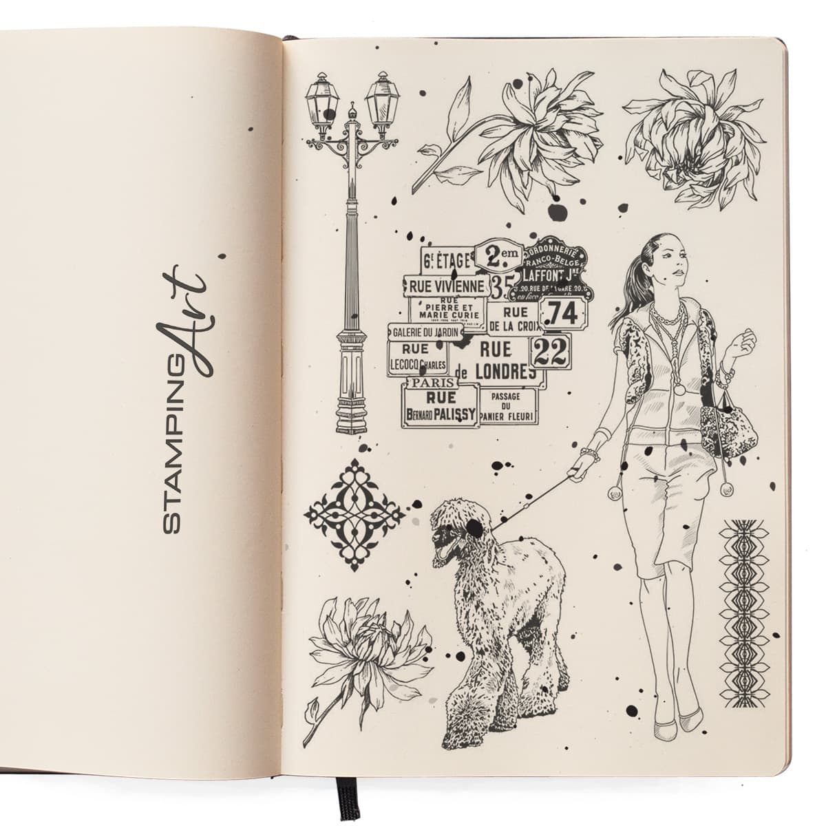 Ciao Bella Clear Stamp Set 6"x8" Promenade à Paris