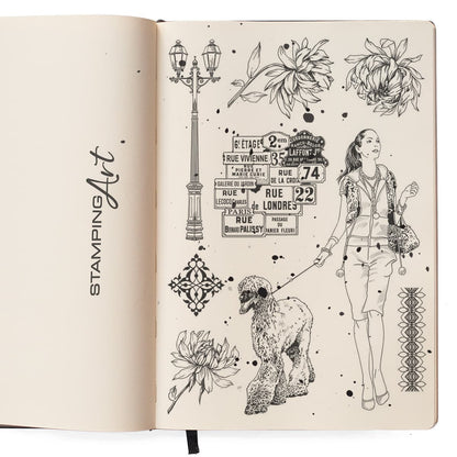 Ciao Bella Clear Stamp Set 6"x8" Promenade à Paris