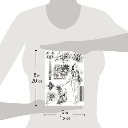 Ciao Bella Clear Stamp Set 6"x8" Promenade à Paris