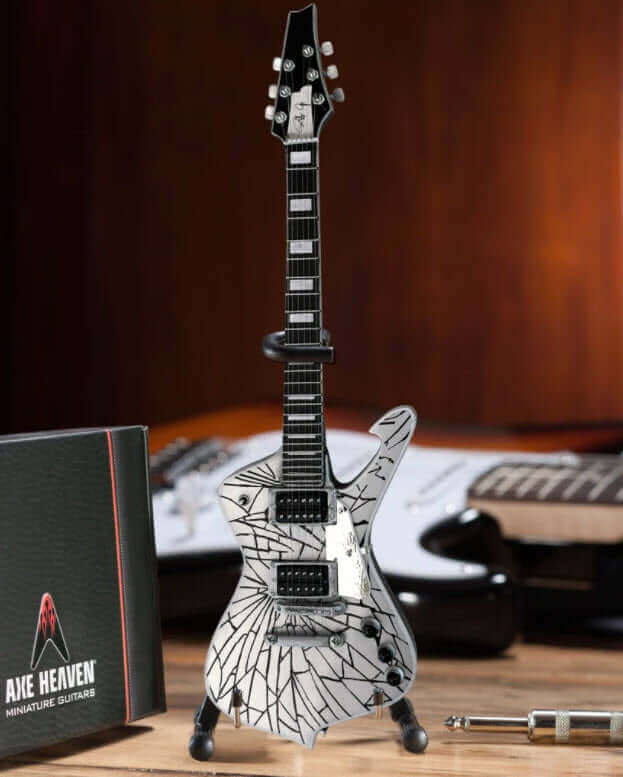 Guitare miniature KISS® Paul Stanley Cracked Mirror Iceman