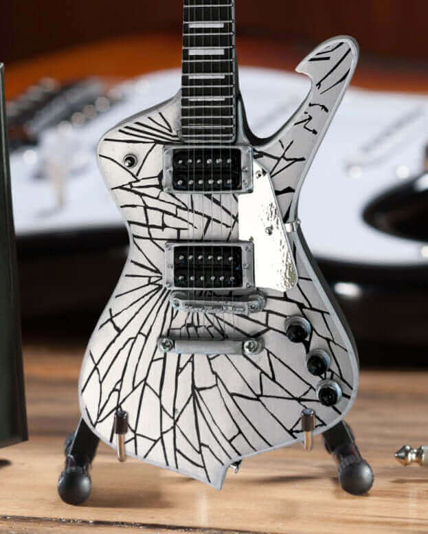 Guitare miniature KISS® Paul Stanley Cracked Mirror Iceman