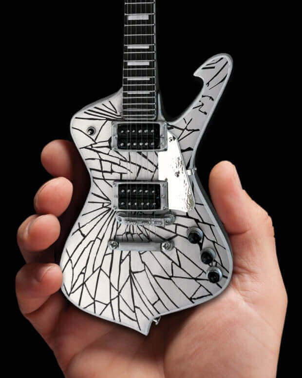 Guitare miniature KISS® Paul Stanley Cracked Mirror Iceman