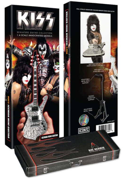 Guitare miniature KISS® Paul Stanley Cracked Mirror Iceman