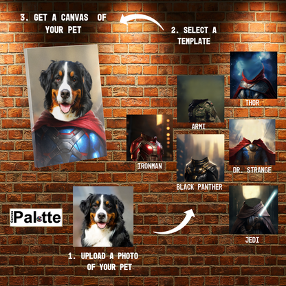 Pet Custom Portraits Photo Canvas