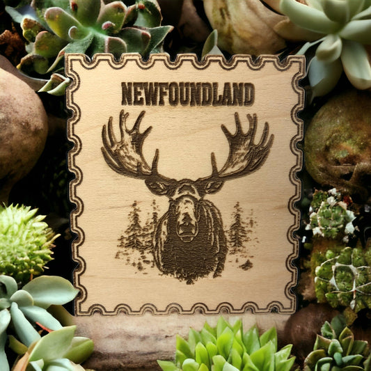 Newfoundland Postage Stamp Wooden Fridge Magnets