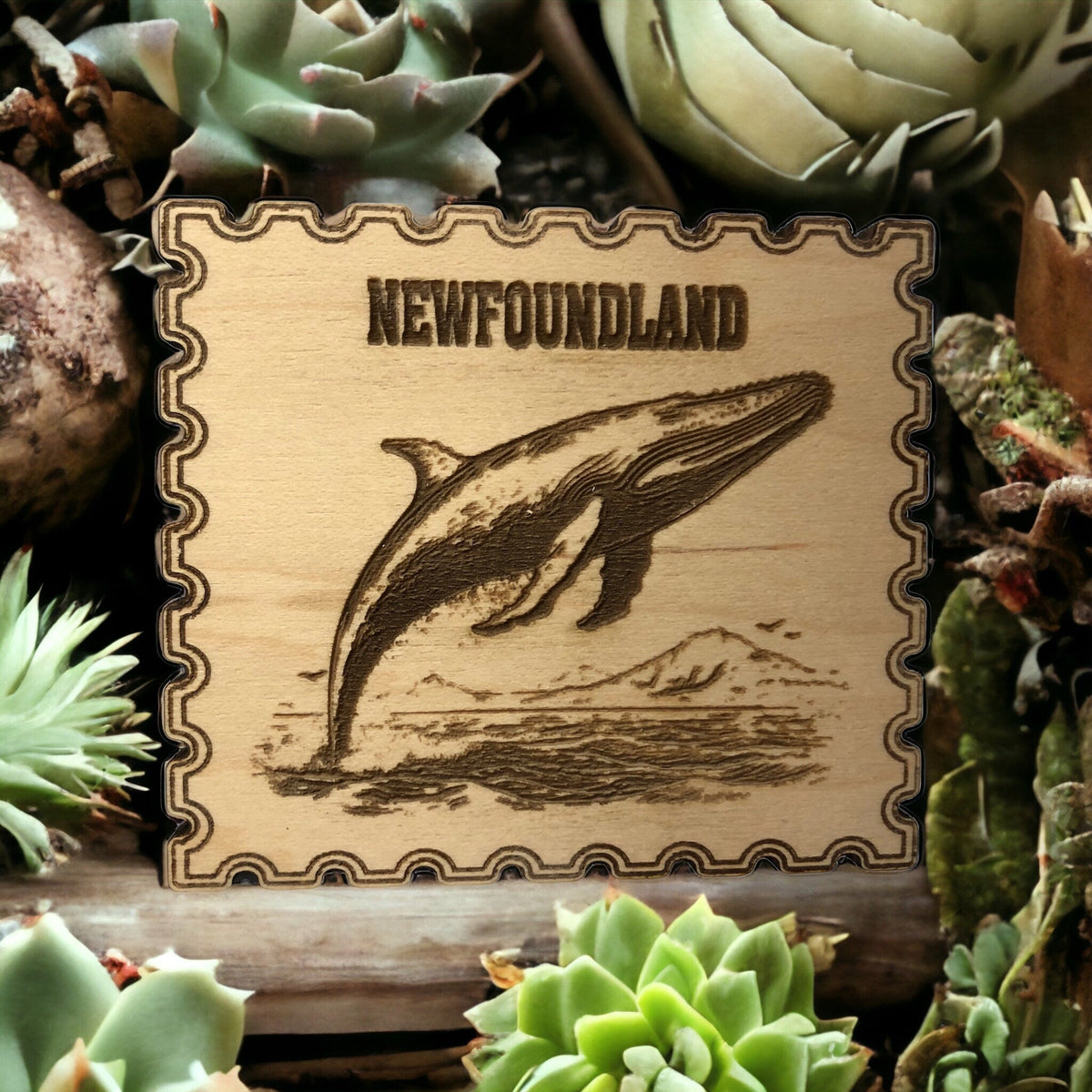 Newfoundland Postage Stamp Wooden Fridge Magnets
