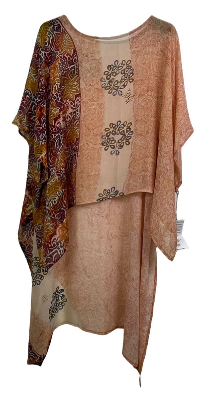 PRG7714 Haut asymétrique en pure soie Sheer Avatar