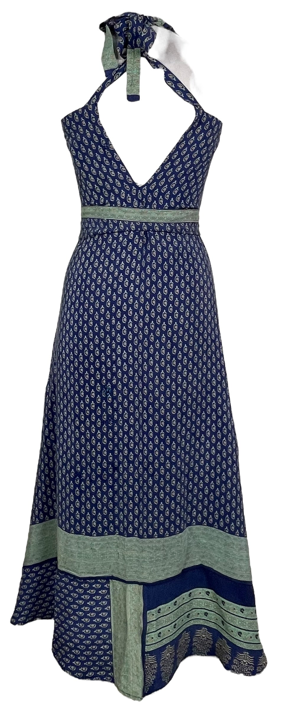 Robe longue en pure soie Avatar PRC7687 avec ceinture