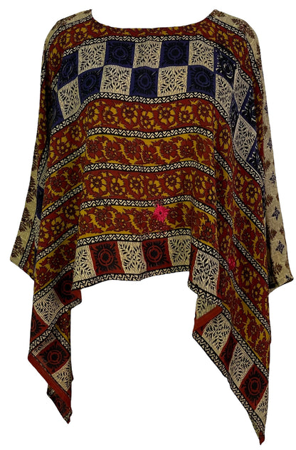 PRC7028 Avatar Pure Silk Capelet Poncho