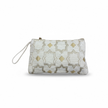 Pochette en brocart blanc (2 tailles disponibles)
