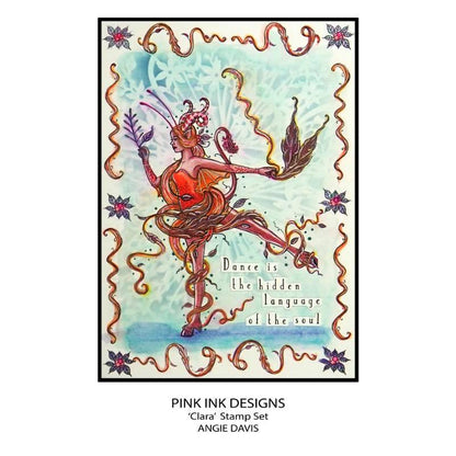 Pink Ink Designs Clara Lot de tampons transparents 6 x 8 pouces