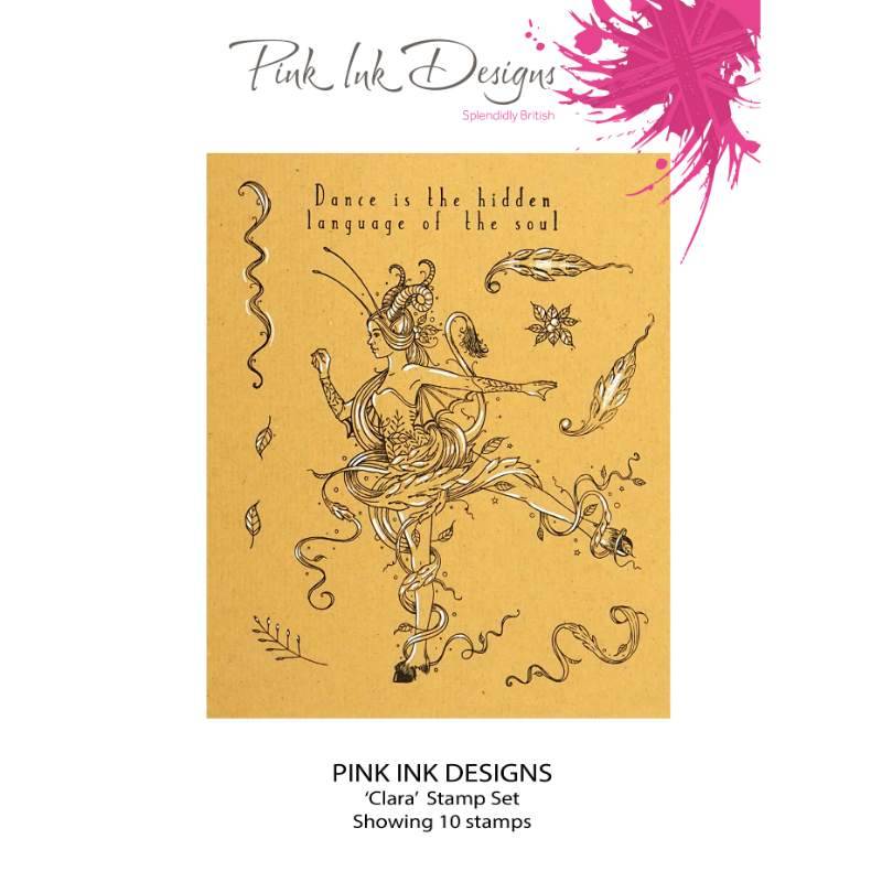 Pink Ink Designs Clara Lot de tampons transparents 6 x 8 pouces