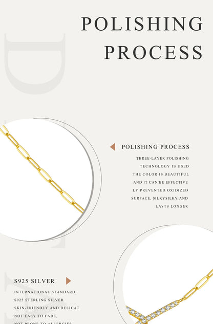 Collier moderne à maillons en argent sterling
