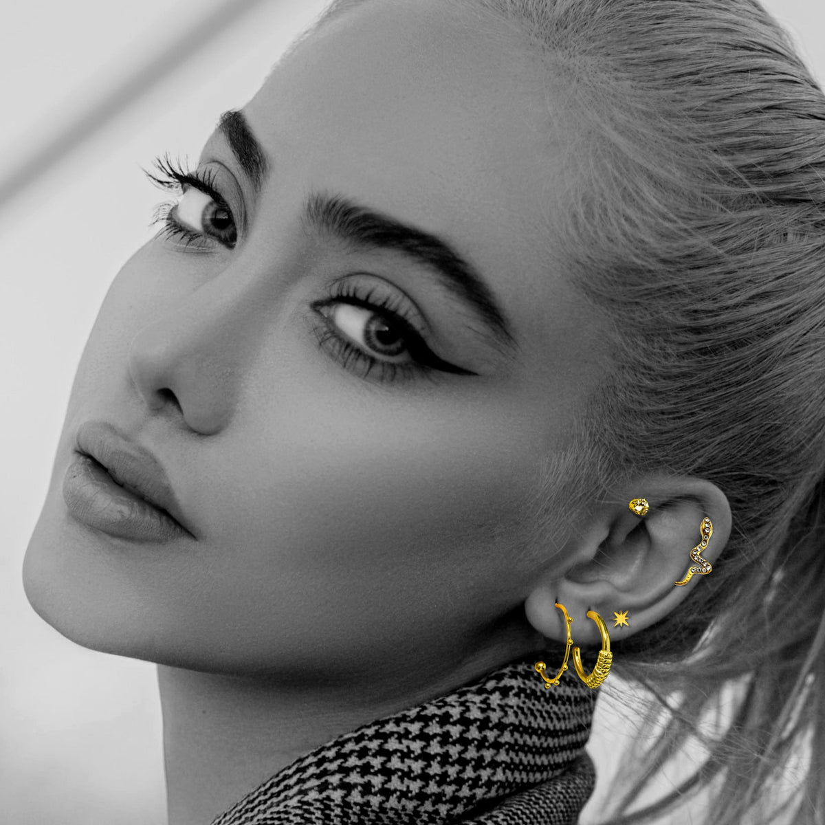 GAHIJI Lot de 2 paires de boucles d'oreilles clous