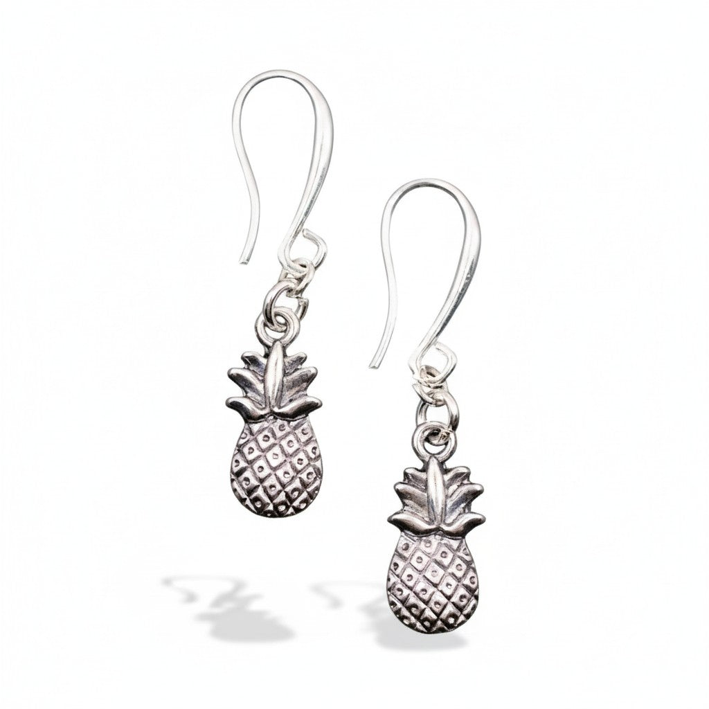 Boucles d'oreilles ananas en plaqué argent