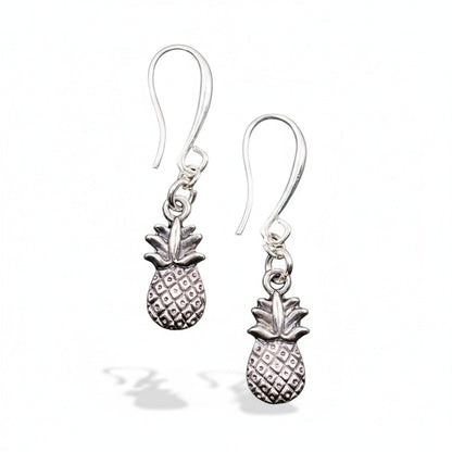 Boucles d'oreilles ananas en plaqué argent