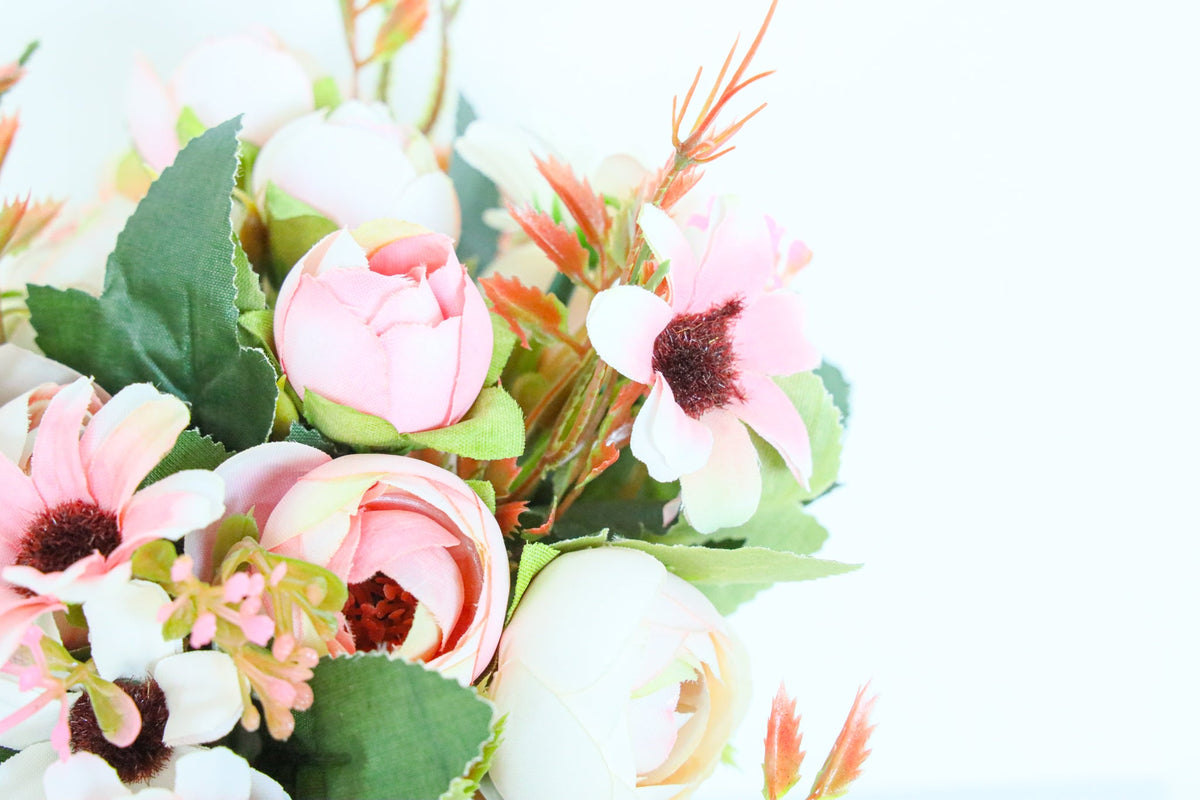 Bouquet de fleurs artificielles en pot Dayla 20x20cm