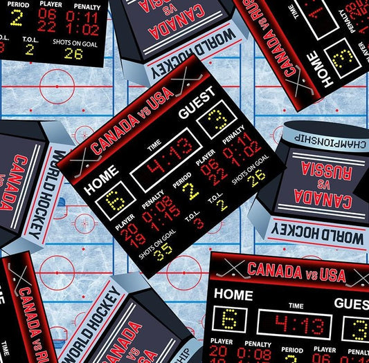 Robert Kaufman- Tableau de score de hockey- QC304-BLU