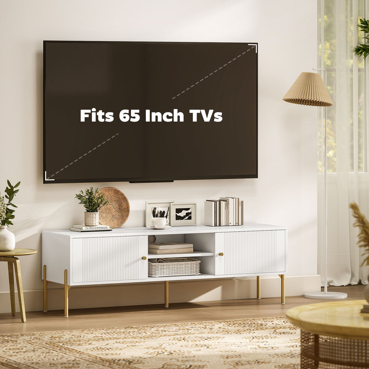 Harley TV Stand for TVs up to 65"-White