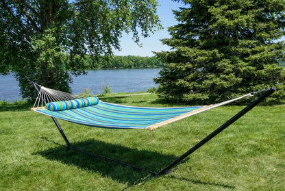 Deluxe Quilted Hammock with 3-Beam Stand