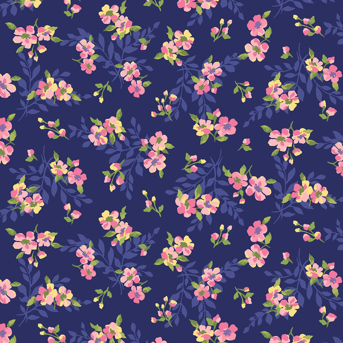 Laura Berringer - Repenser les roses - Fleurettes bleues - R210149-BLUE
