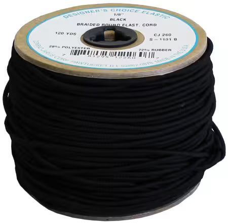 Élastique Cordon Rond Blanc 3 mm
