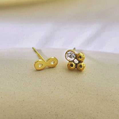 ENCE Lot de 2 paires de boucles d'oreilles clous