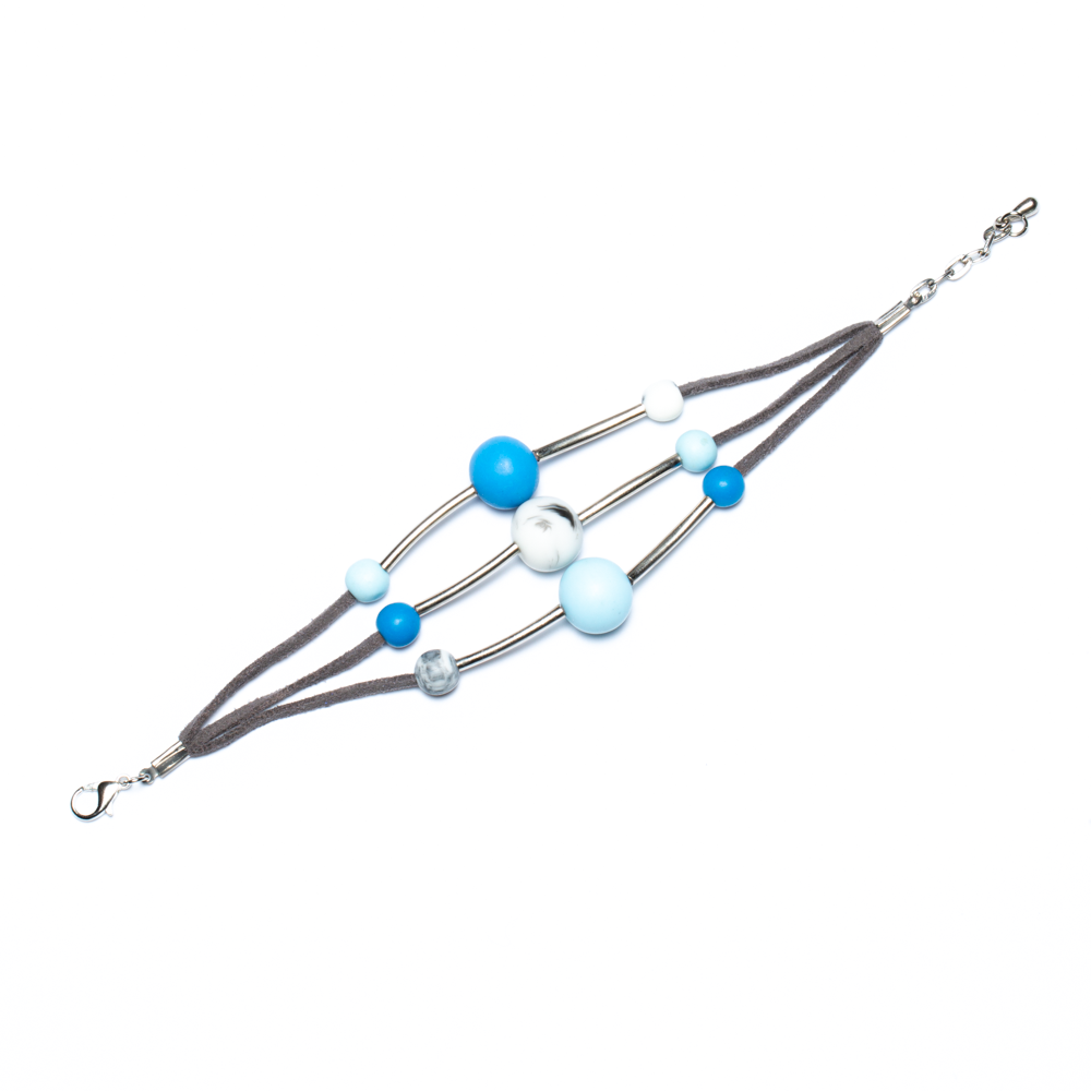 Triple Strand Resin Ball Bracelet