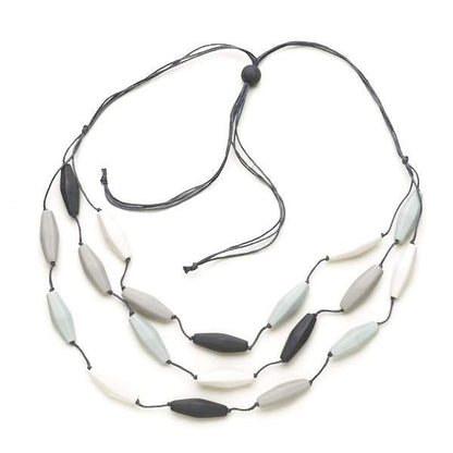 Triple Strand Resin Necklace