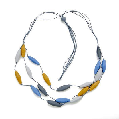 Triple Strand Resin Necklace