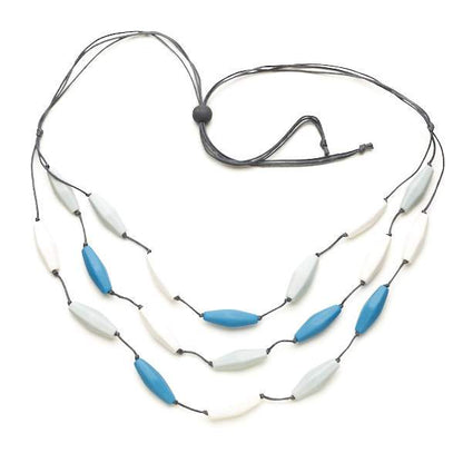 Triple Strand Resin Necklace
