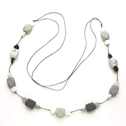Long Resin Faceted Cube Necklace