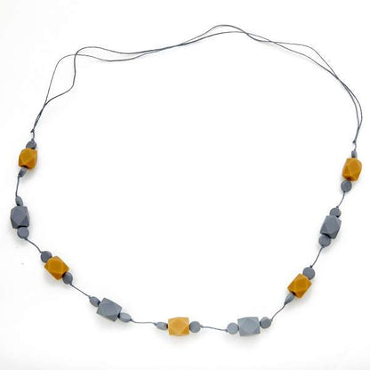 Long Resin Faceted Cube Necklace