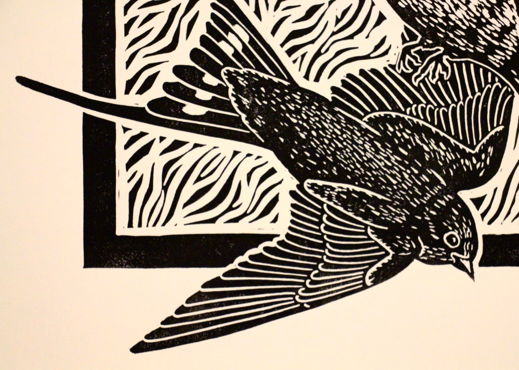 'Three Swallows' hand print