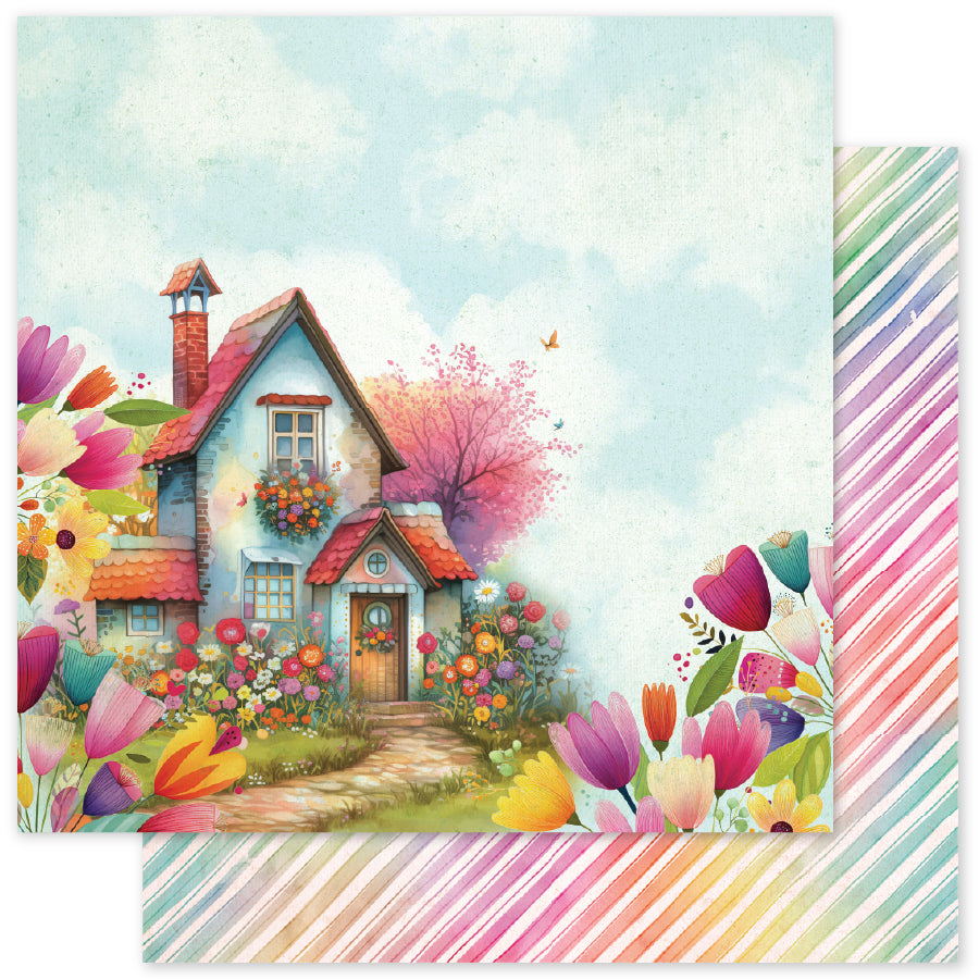Collection de papiers 30x30 cm Les bases du village arc-en-ciel 35322