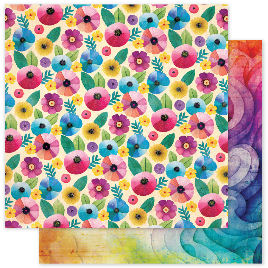 Collection de papiers 30x30 cm Les bases du village arc-en-ciel 35322