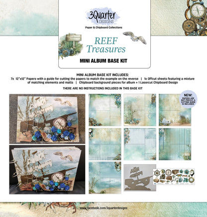 3Quarter Designs Kit de base mini album Reef Treasures