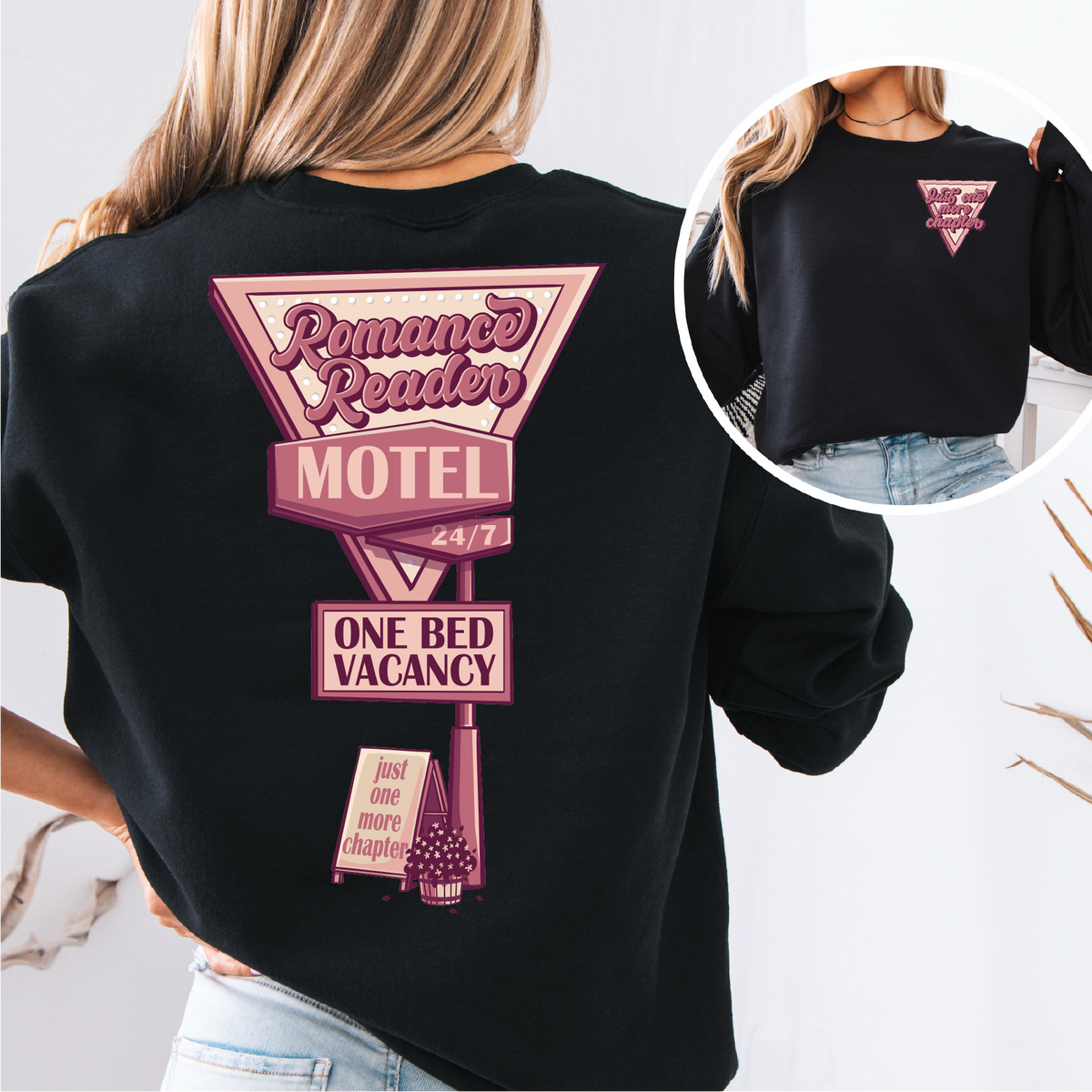 Un chapitre de plus - Sweat ras du cou unisexe Romance Reader Motel | Bookish