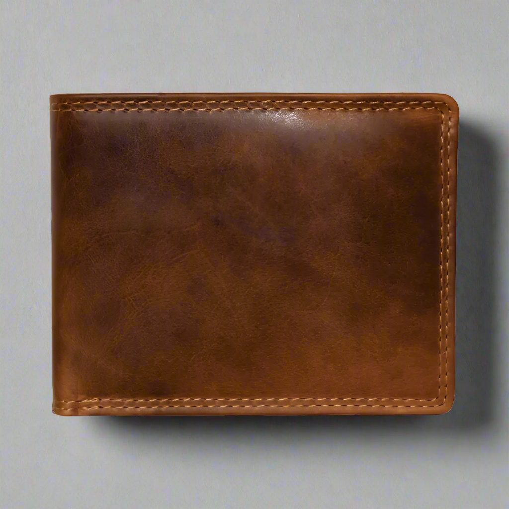 Portefeuille en cuir à deux volets Rugged Earth pour homme
