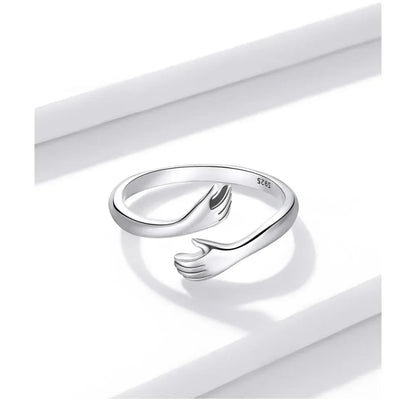 Sterling Silver Hug Ring (Adjustable)